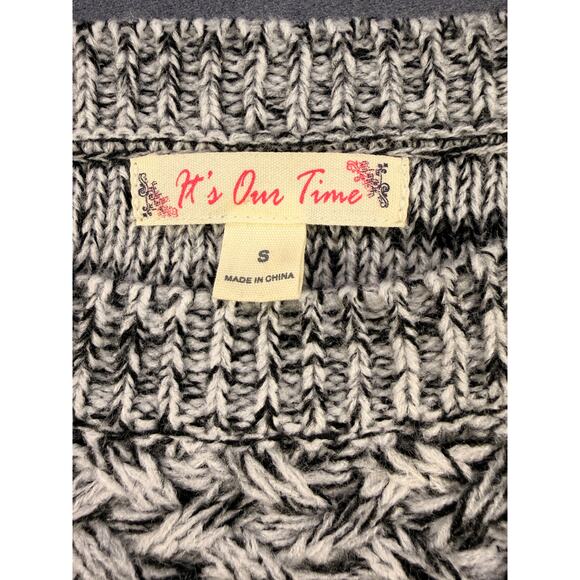 It's Our Time Sweater, Textured, Black & White, Women's Size Small - Picture 3 of 8
